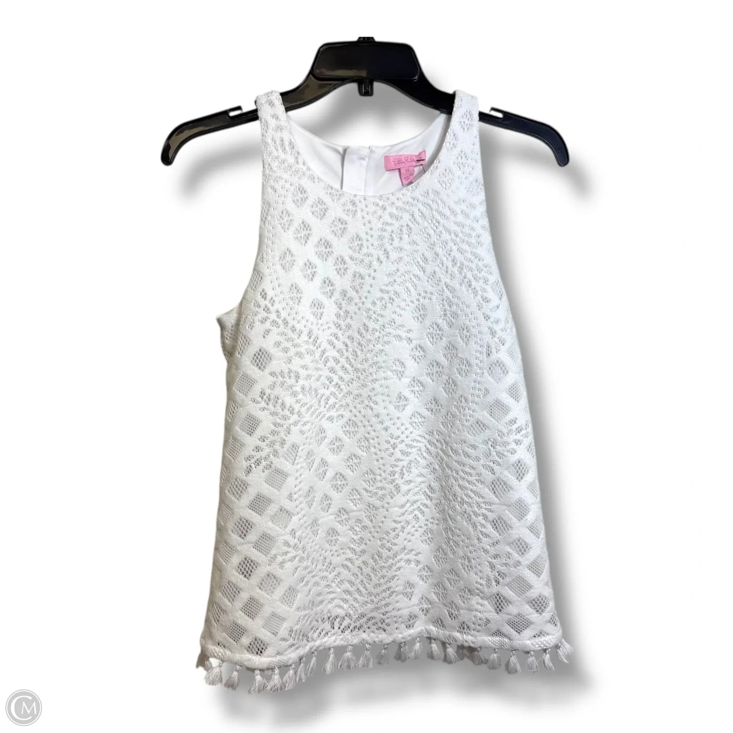 Top Sleeveless Designer By Lilly Pulitzer In White, Size: Xs