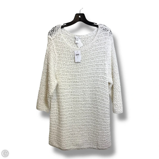 Tunic 3/4 Sleeve By J. Jill In White, Size: L P