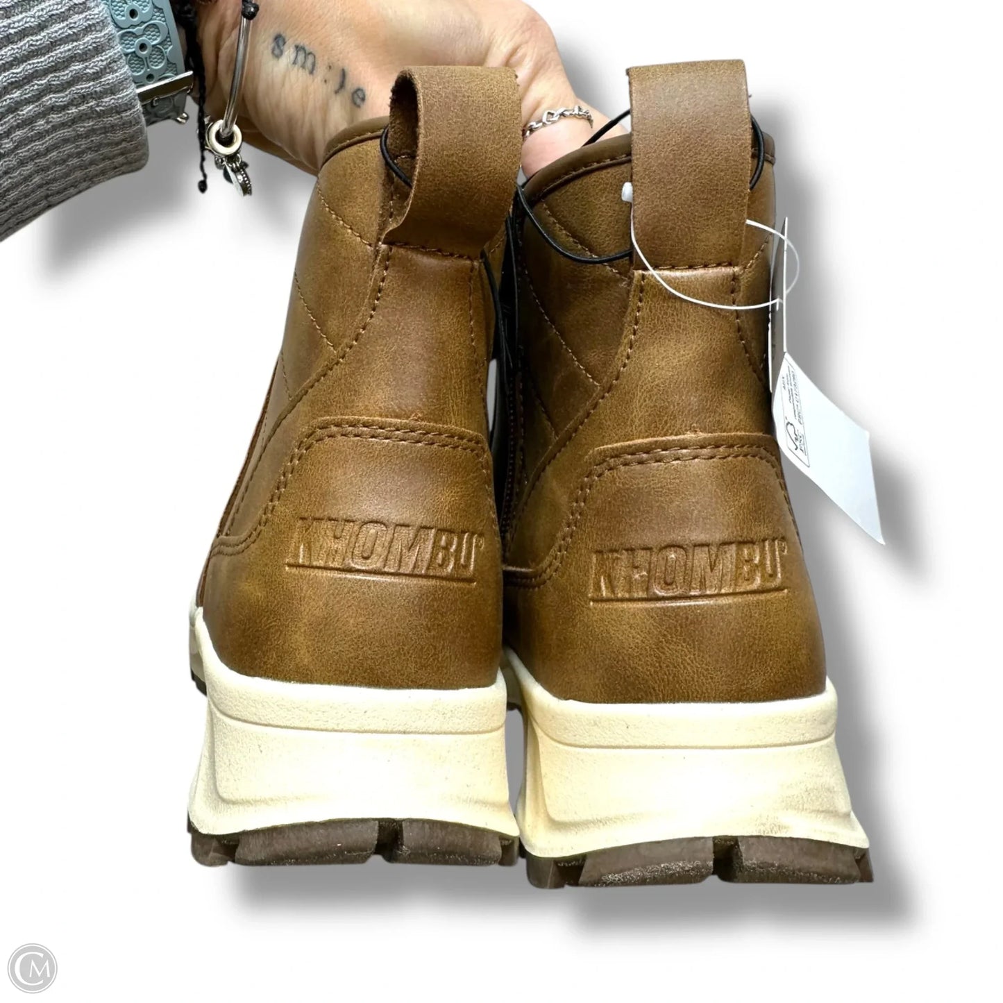 Boots Ankle Flats By Khombu In Brown, Size: 6