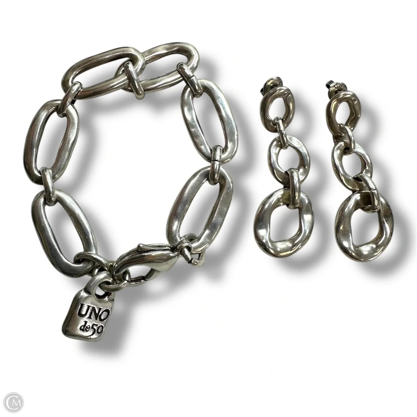 Bracelet & earrings Set By Uno De 50, Size: 02 Piece Set