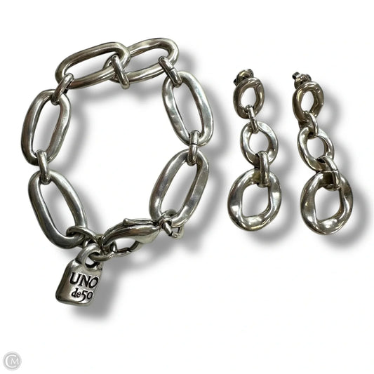 Bracelet & earrings Set By Uno De 50, Size: 02 Piece Set