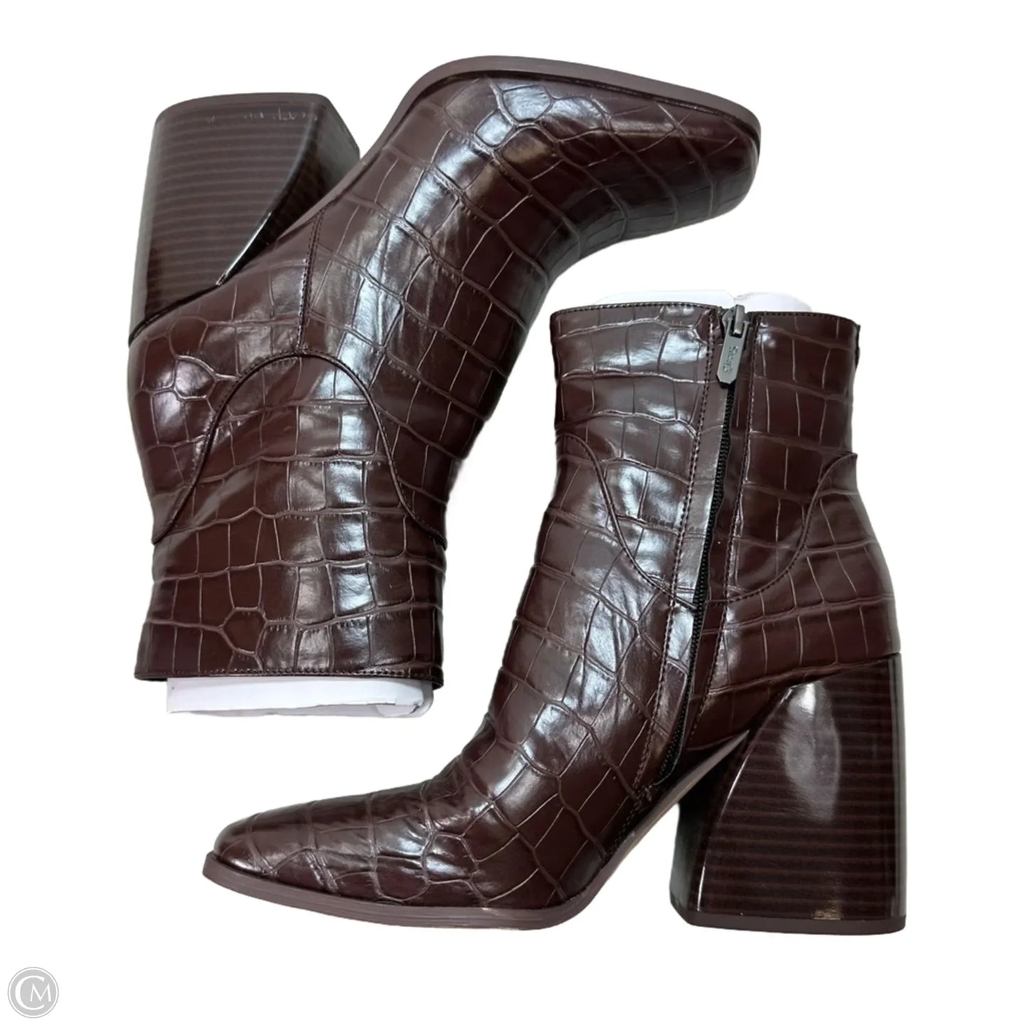 Boots Ankle Heels By Sam Edelman In Brown, Size: 8.5