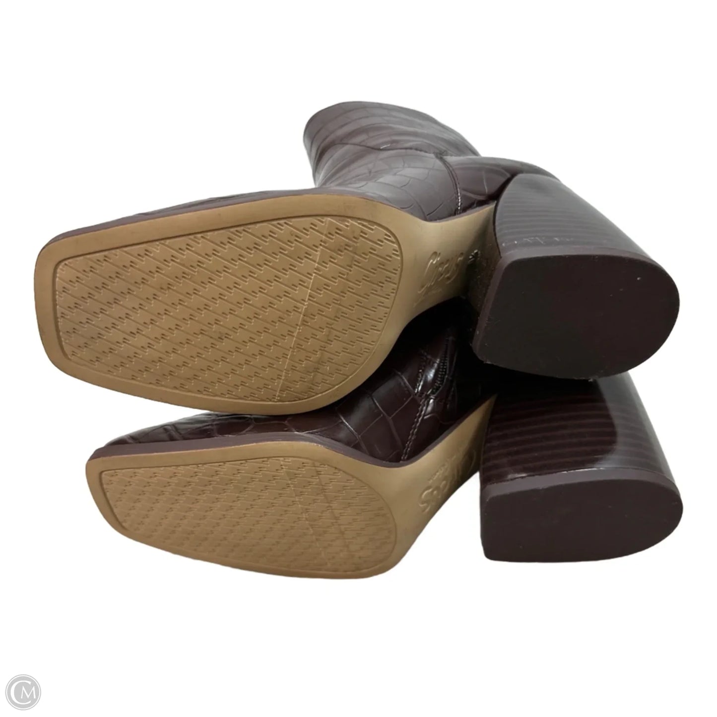 Boots Ankle Heels By Sam Edelman In Brown, Size: 8.5