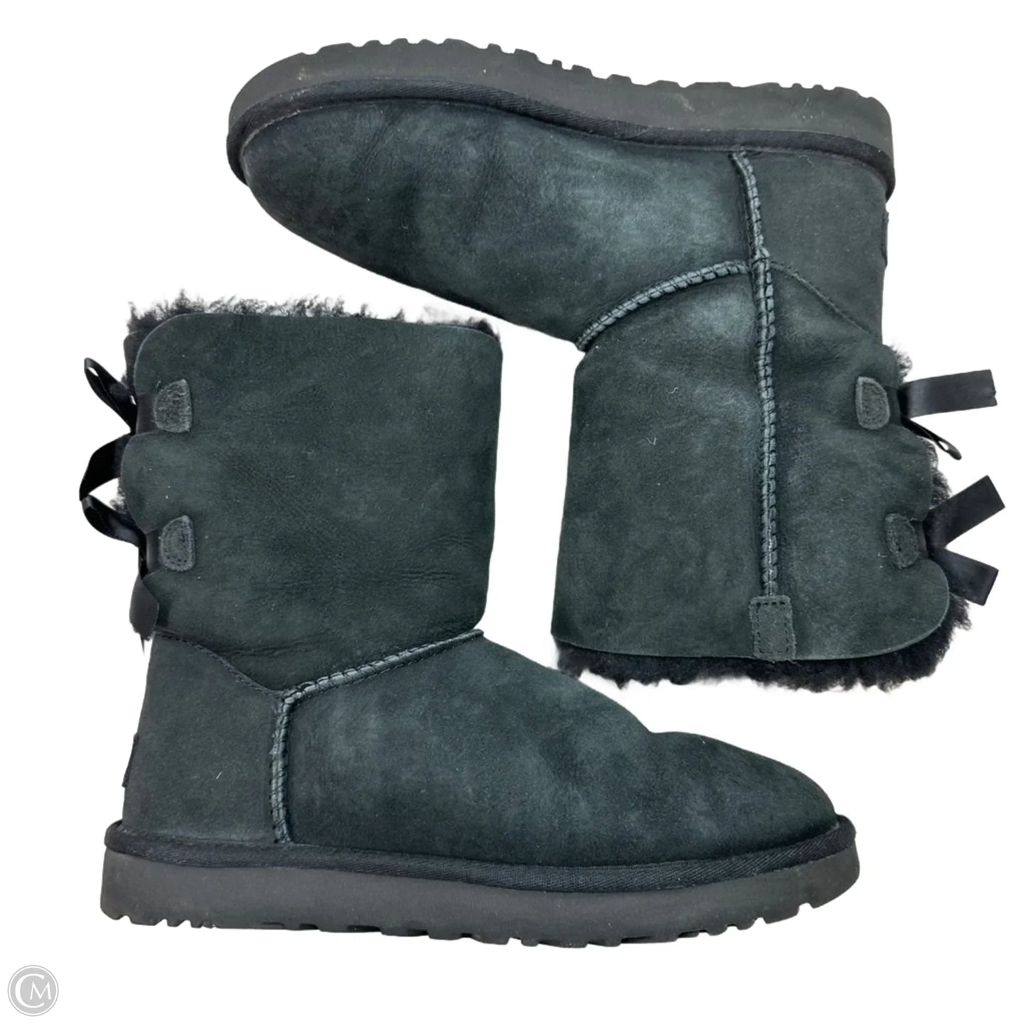 Bailey bow Boots Designer By Ugg In White, Size: 8