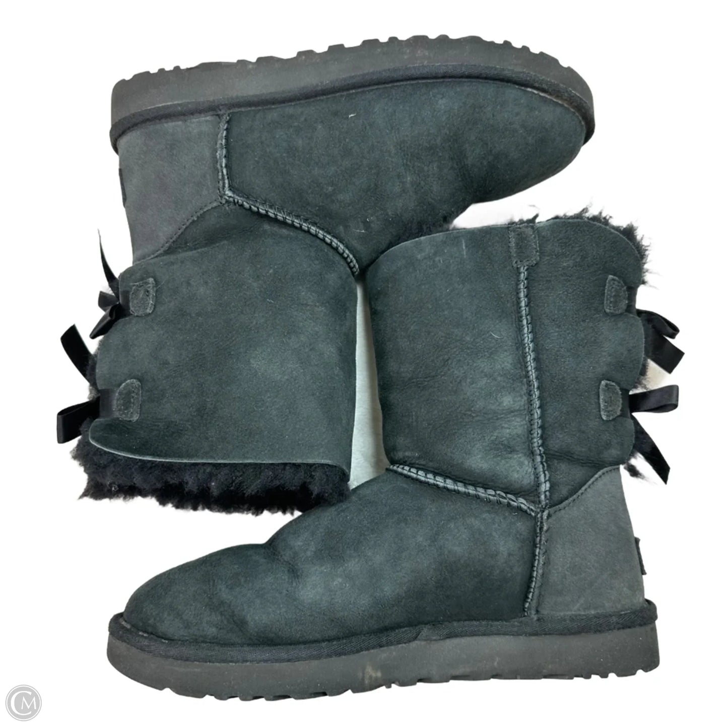 Bailey bow Boots Designer By Ugg In White, Size: 8