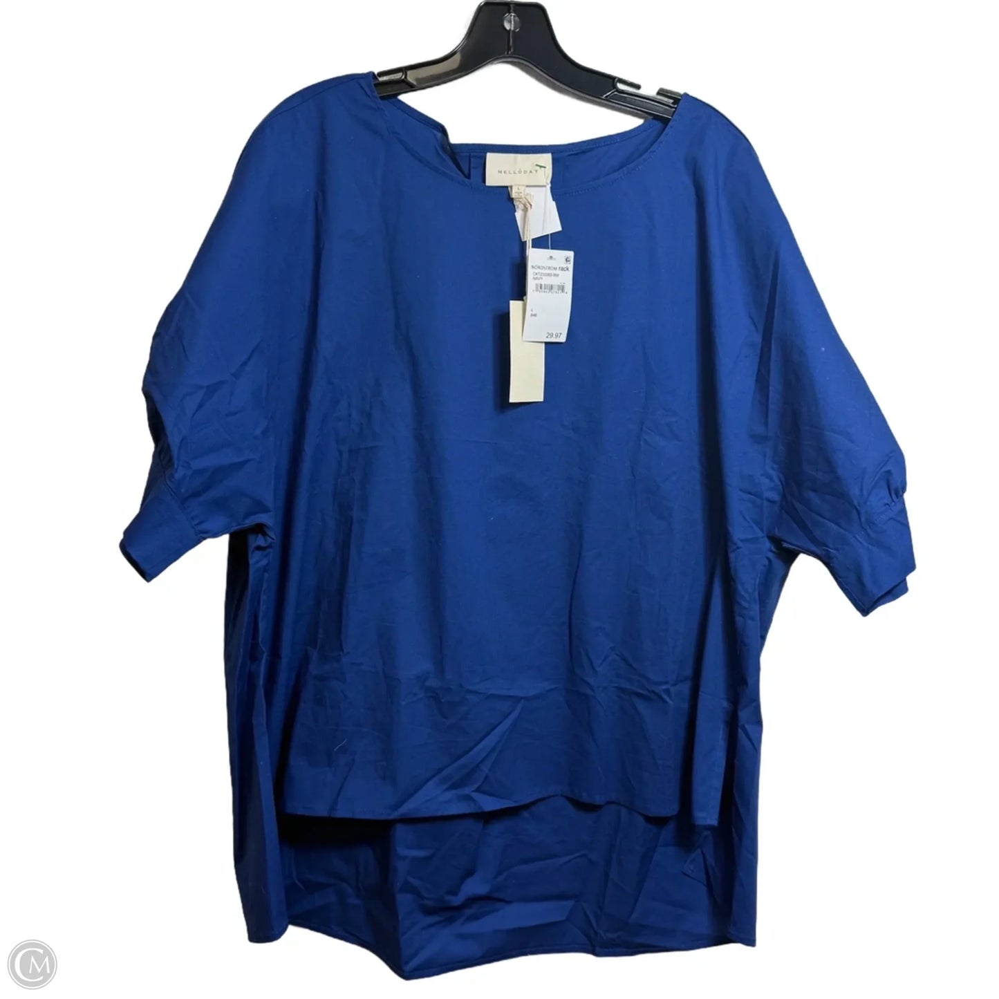 Top Short Sleeve By Melloday In Blue, Size: L