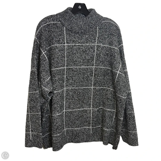 Sweater By Clothes Mentor In Black & White, Size: 3x