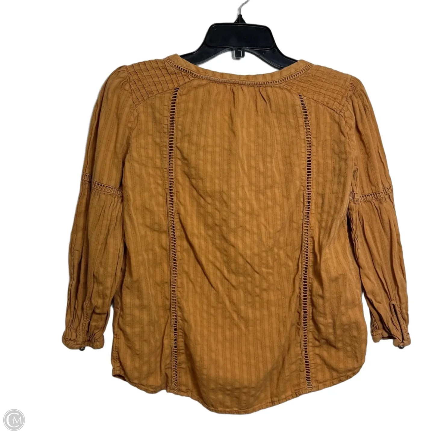 Top Long Sleeve By Anthropologie In Brown, Size: Xs