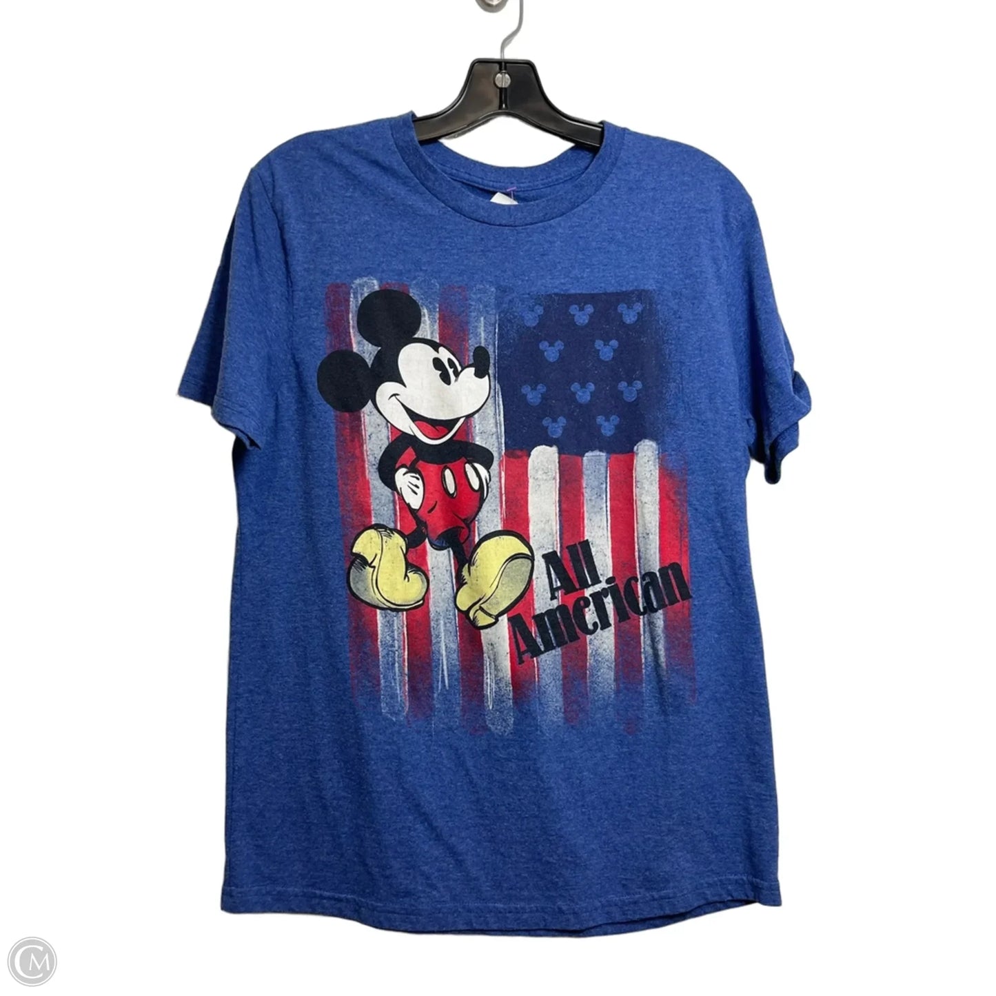 Top Short Sleeve By Disney Store In Blue Red & White, Size: S