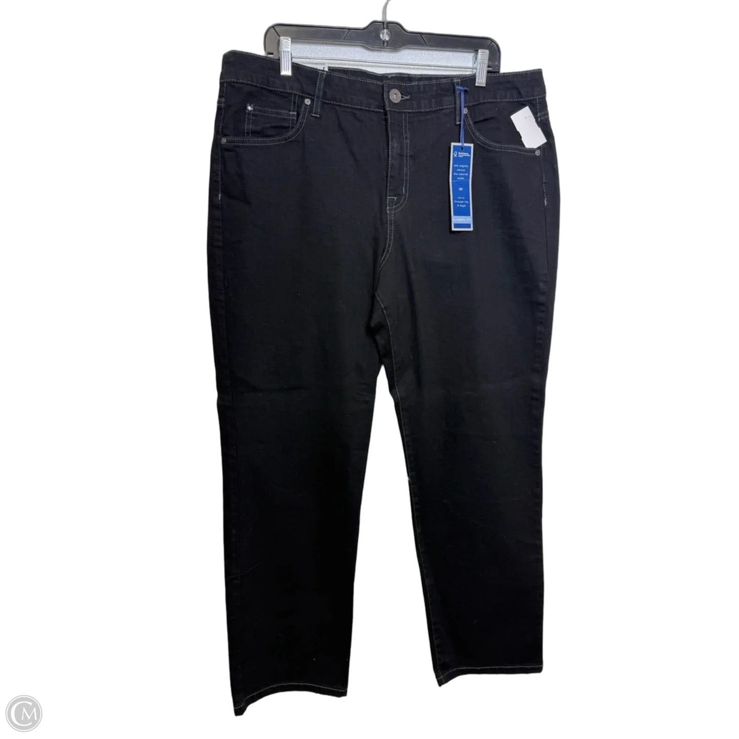 Jeans Straight By Bandolino In Black, Size: 16