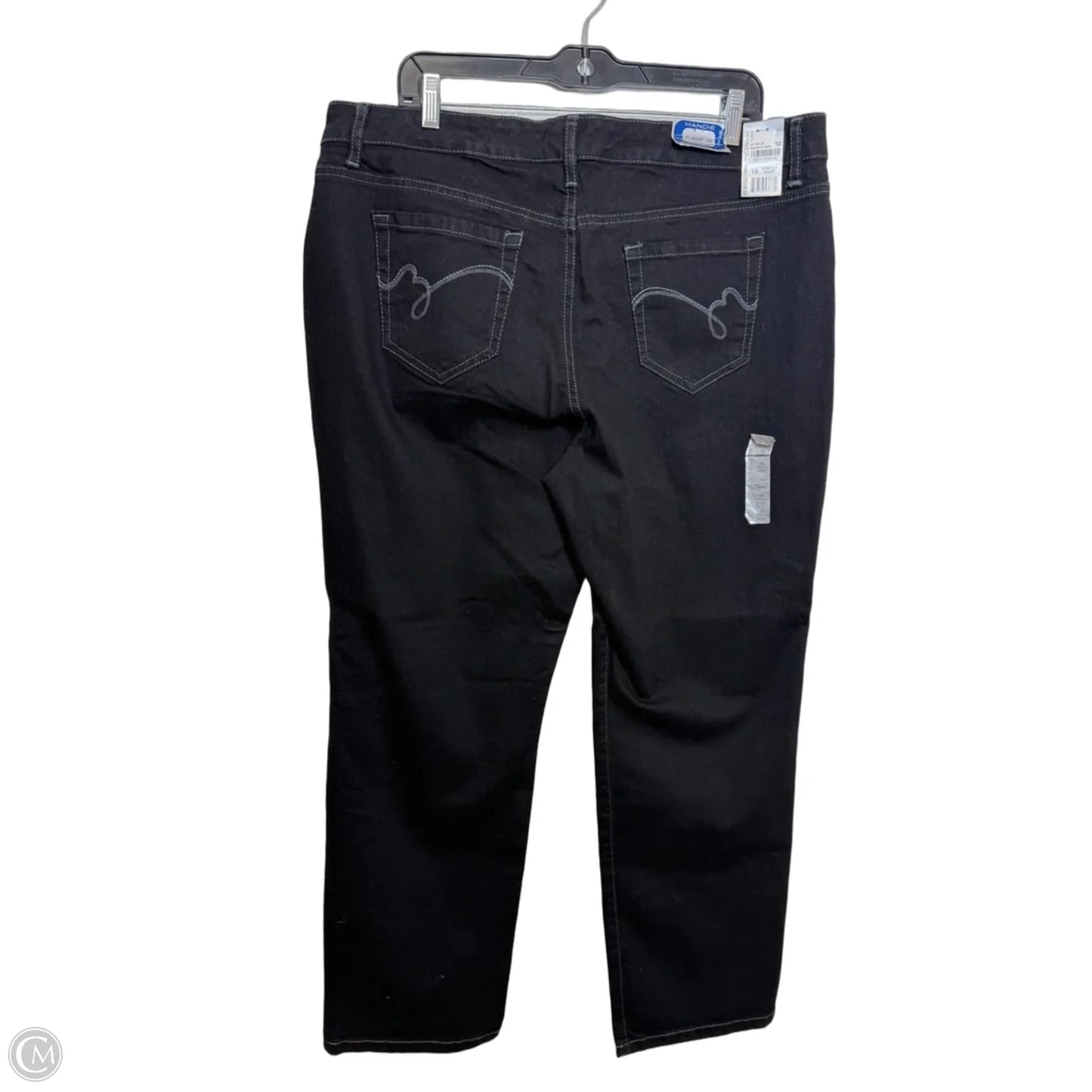 Jeans Straight By Bandolino In Black, Size: 16