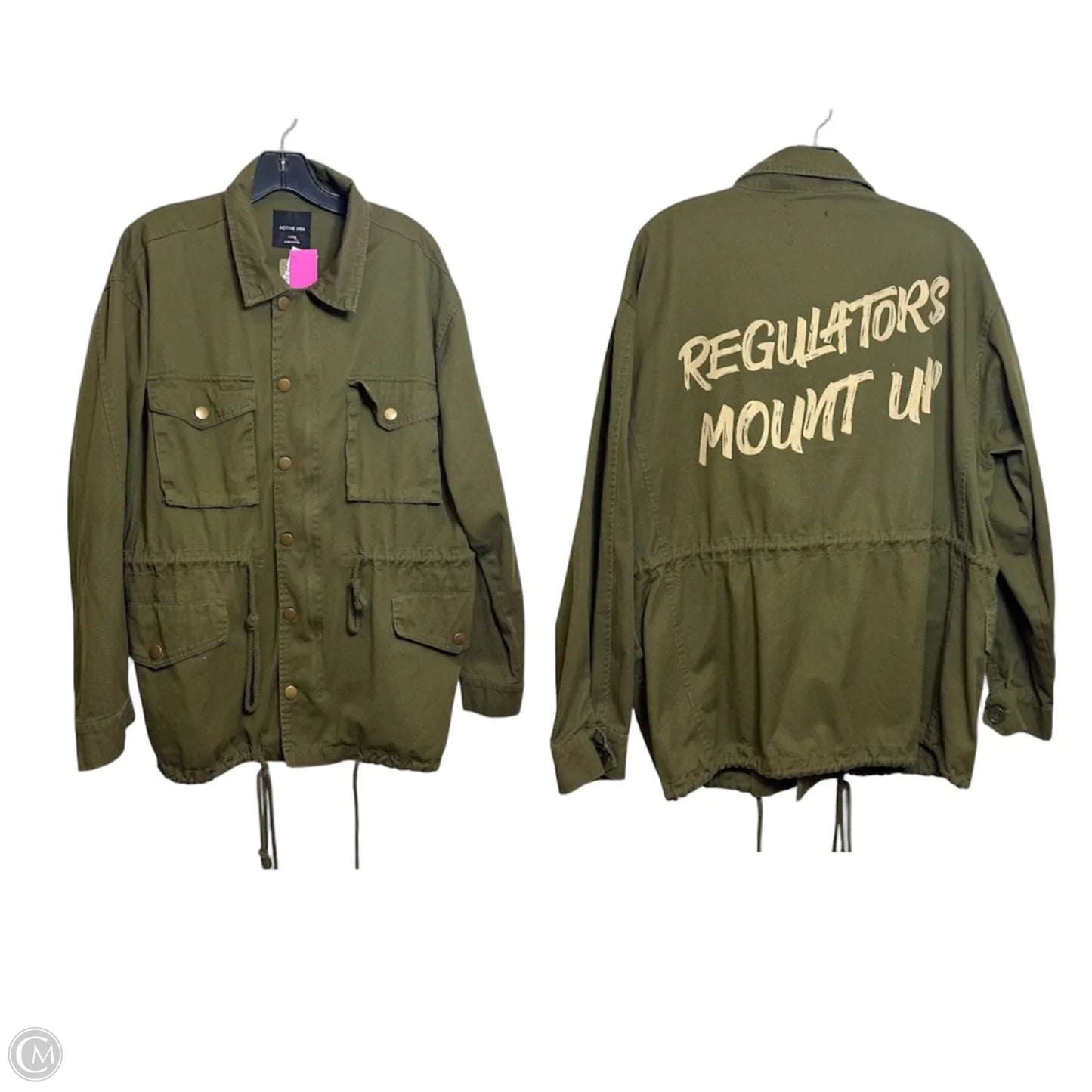 Jacket Denim By Active Usa In Green, Size: L