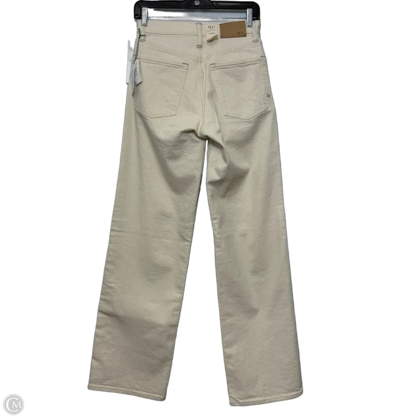 Stovepipe Jeans Straight By Ae77 In Ivory, Size: 2