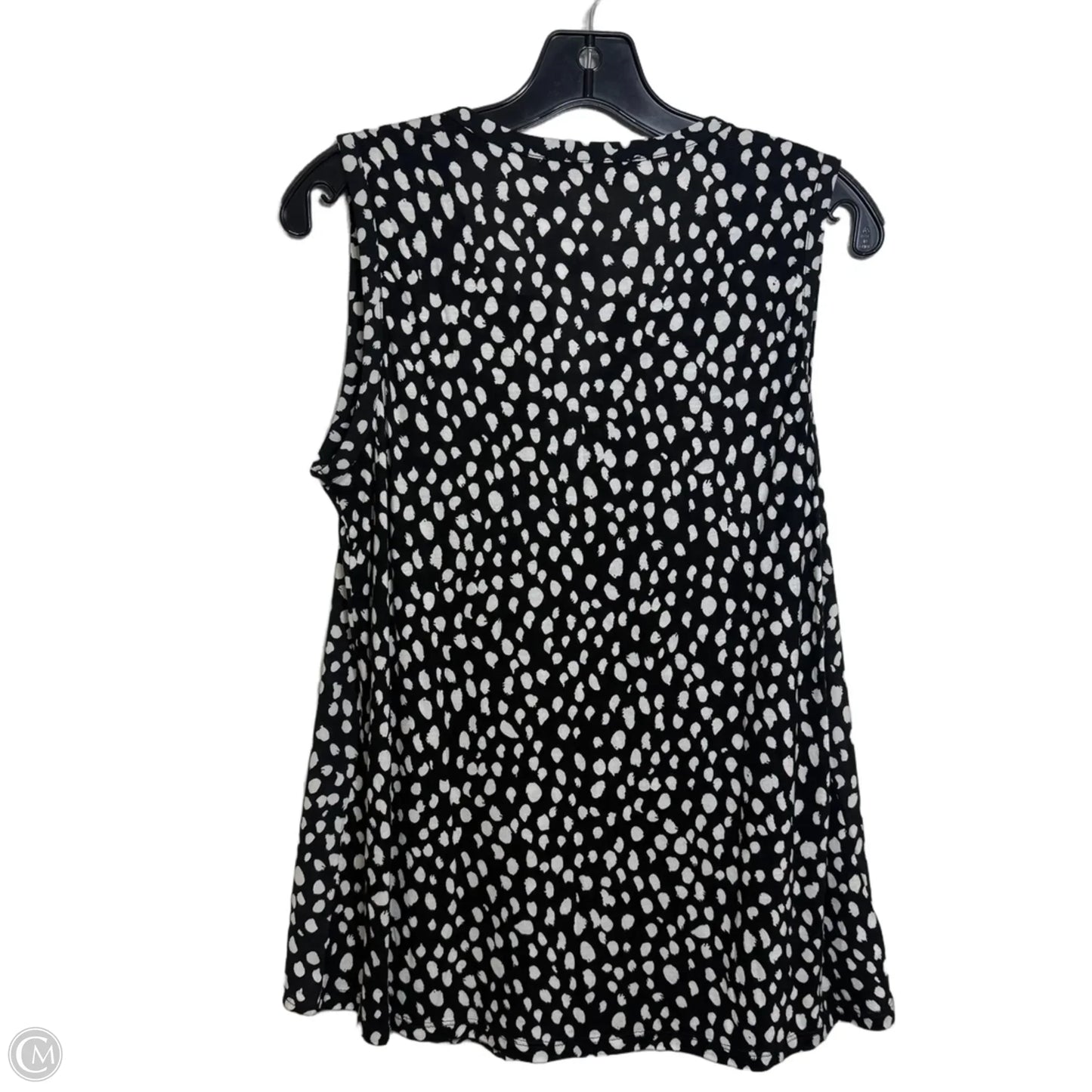 Top Sleeveless By Loft In Black & White, Size: S