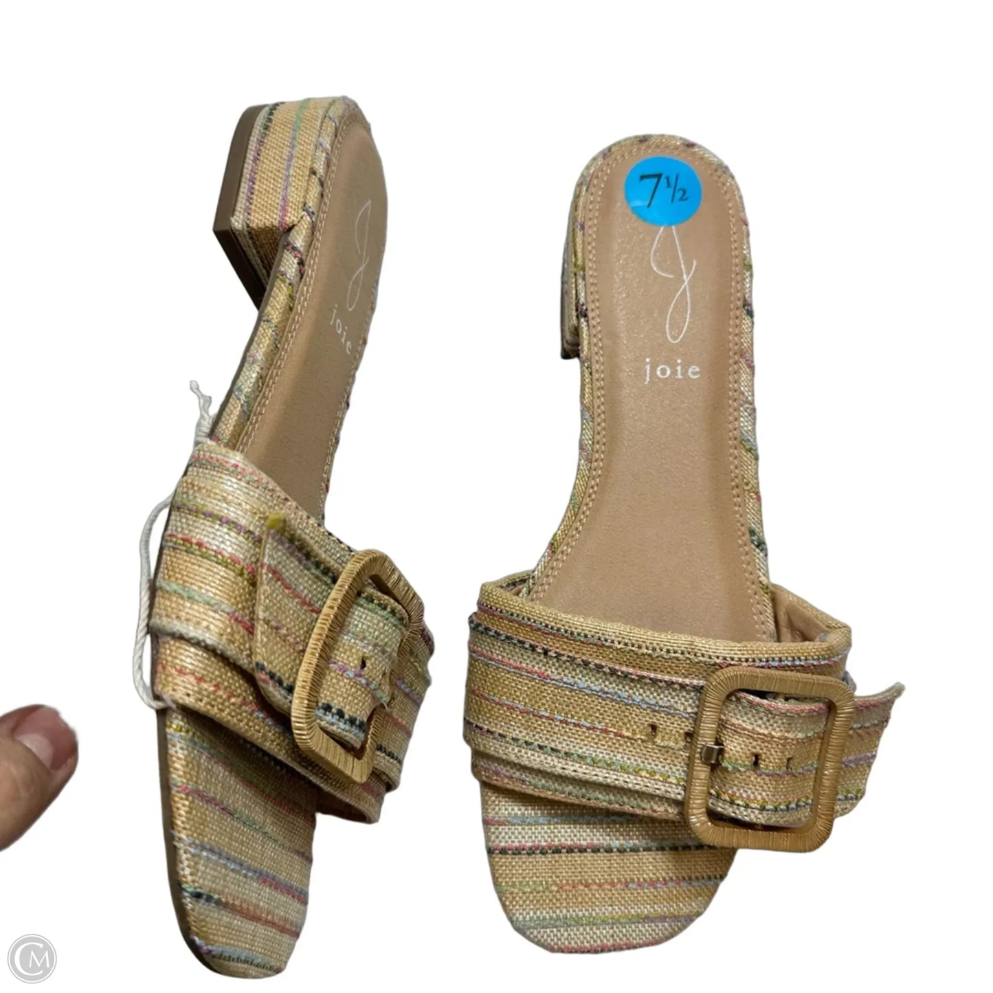 Sandals Flats By Clothes Mentor In Tan, Size: 7.5