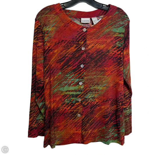Top Long Sleeve By Chicos In Copper, Size: S