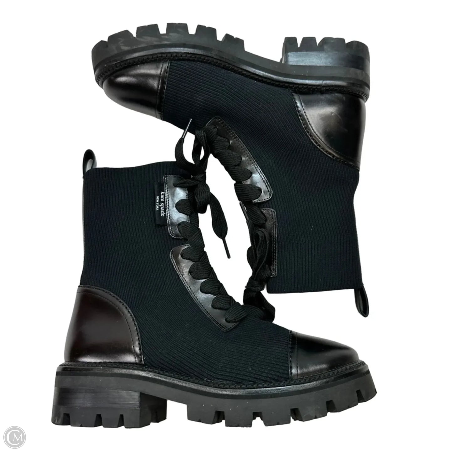 Boots Designer By Kate Spade In Black, Size: 7