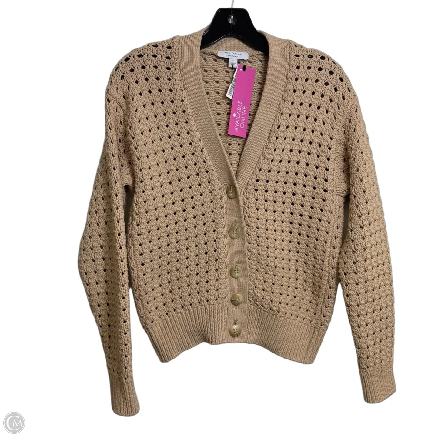 Cardigan By Ann Taylor In Tan, Size: S