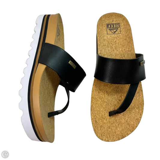 Sandals Flats By Reef In Black, Size: 8