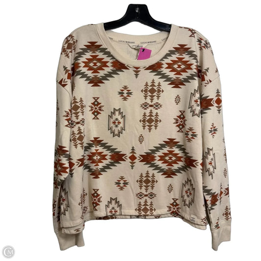 Top Long Sleeve By Lucky Brand In Ivory, Size: Xl