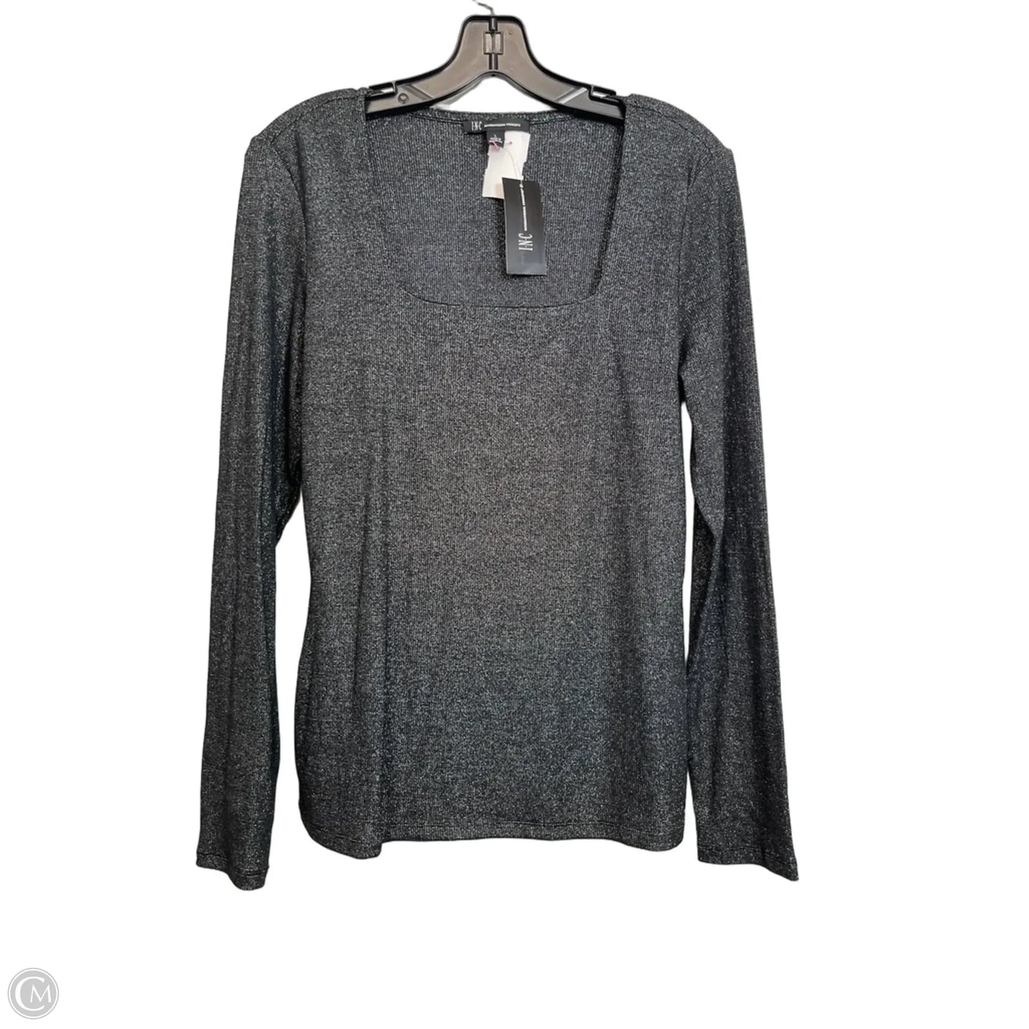 Top Long Sleeve By Inc In Black, Size: L