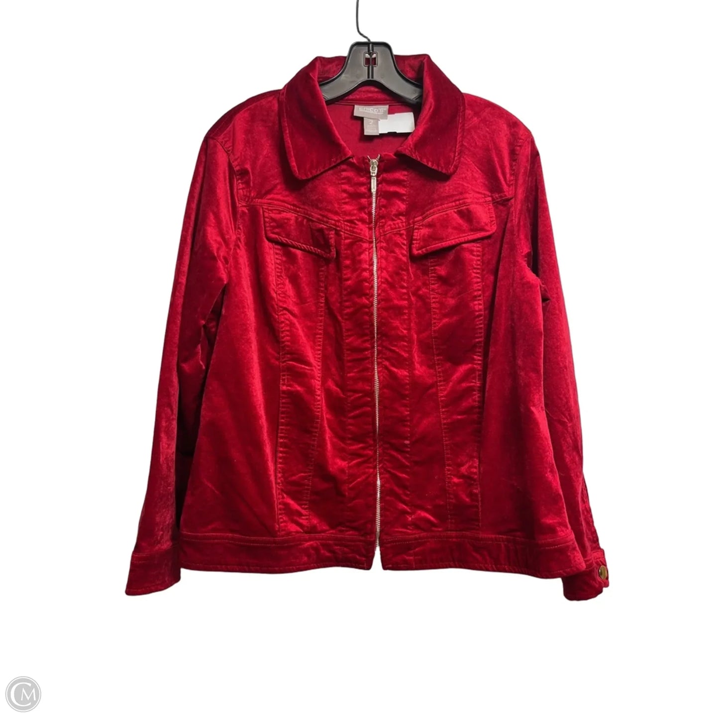 Blazer By Chicos In Red, Size: L