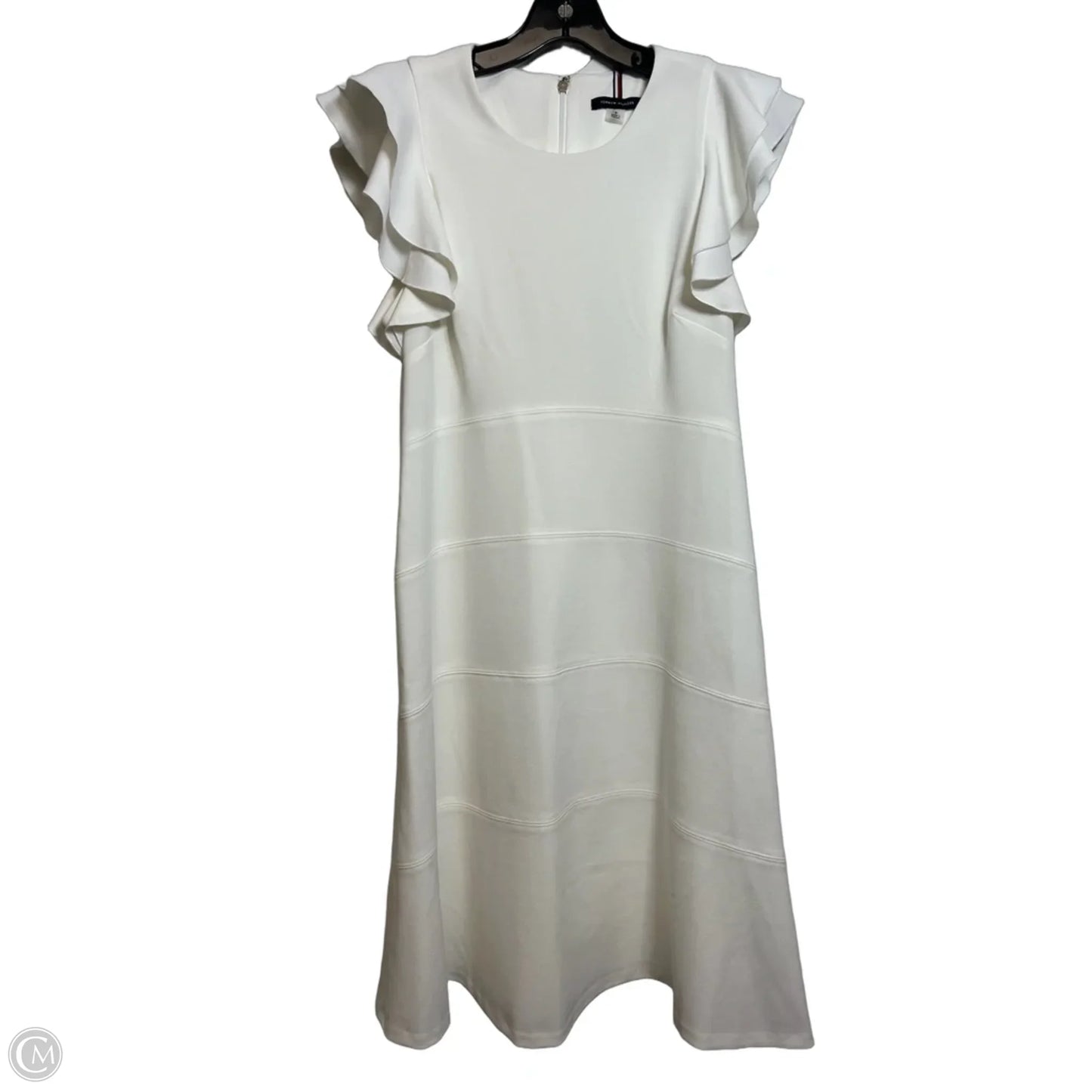 Dress Casual Midi By Tommy Hilfiger In White, Size: M