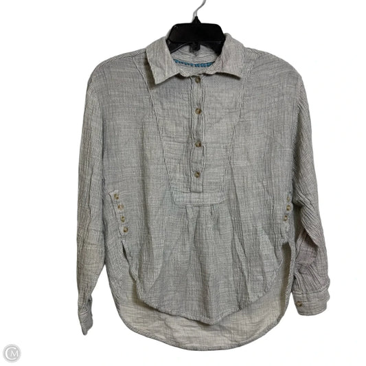 Top Long Sleeve Basic By Anthropologie In Striped Pattern, Size: Xsp