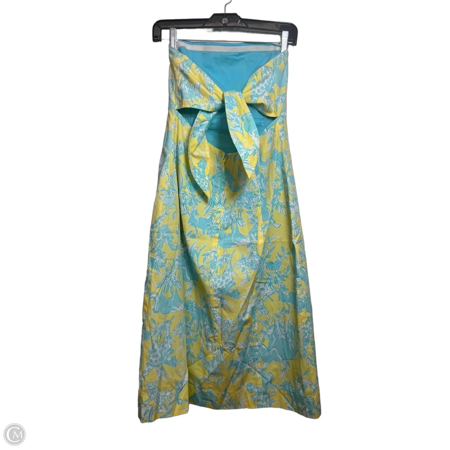 Dress Designer By Lilly Pulitzer In Blue & Yellow, Size: 6