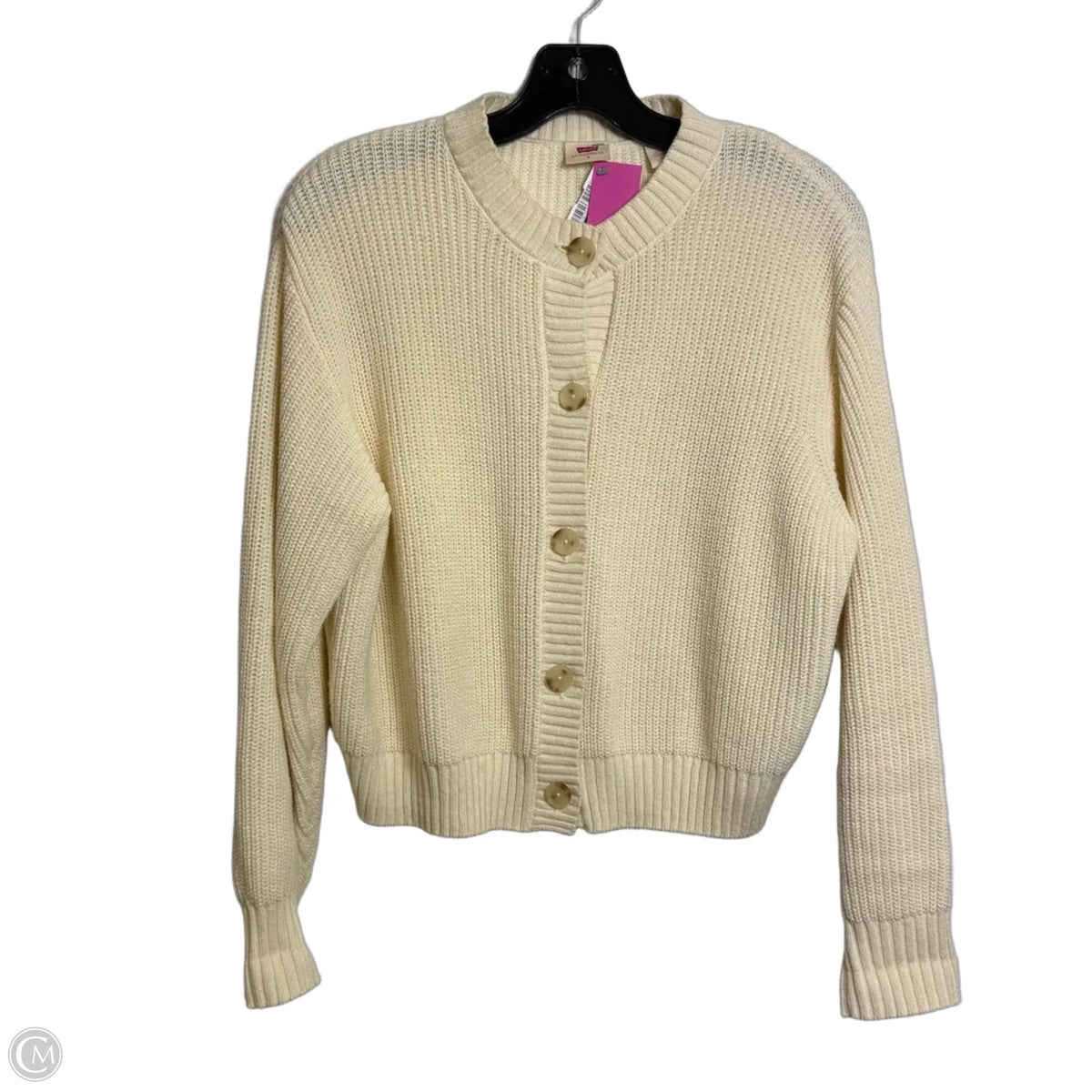 Cardigan By Levis In Ivory, Size: S