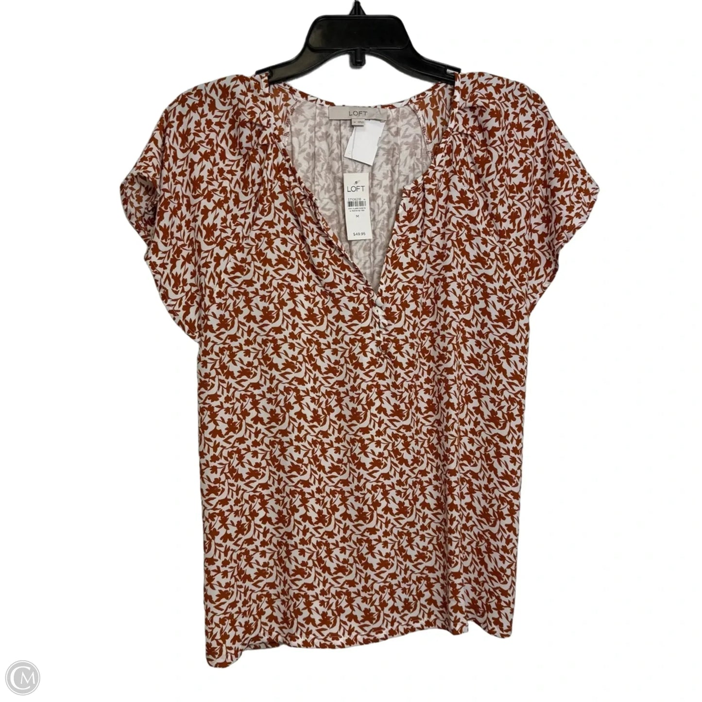 Top Sleeveless By Loft In Brown, Size: M