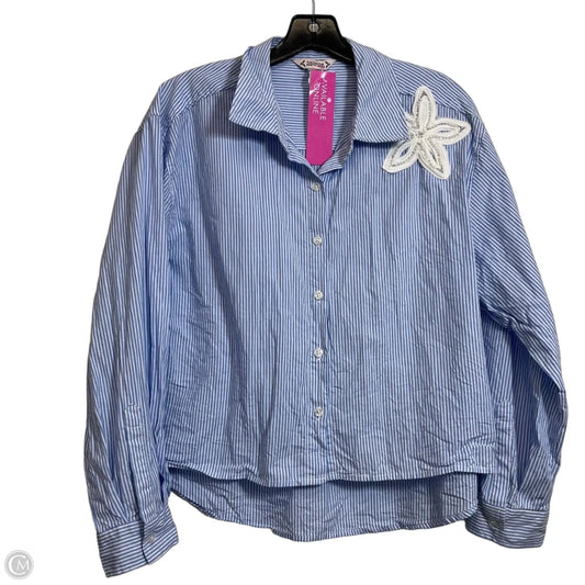 Top Long Sleeve By Nanette By Nanette Lepore In Blue, Size: L
