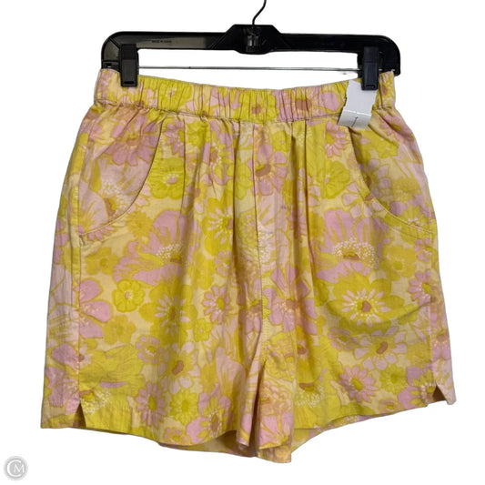 Lounge Shorts By Free People In Yellow, Size: S