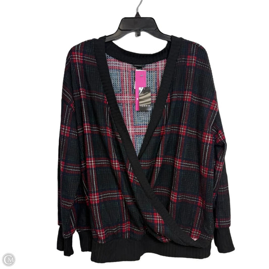 Cardigan By Torrid In Plaid Pattern, Size: 2x