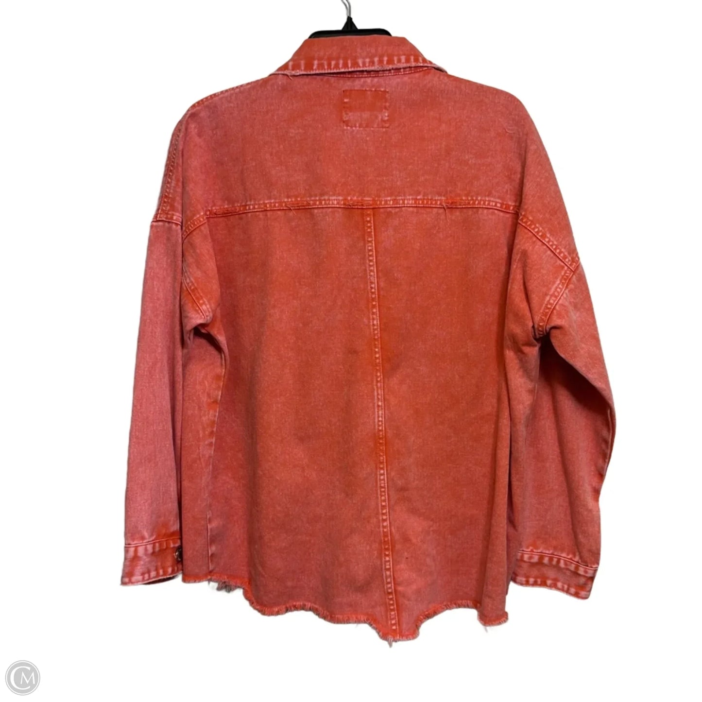 Jacket Denim By Black Label In Orange, Size: L