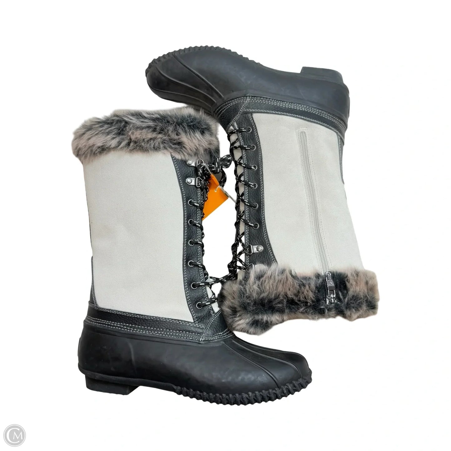 Boots Snow By Sporto In Black & Grey, Size: 10