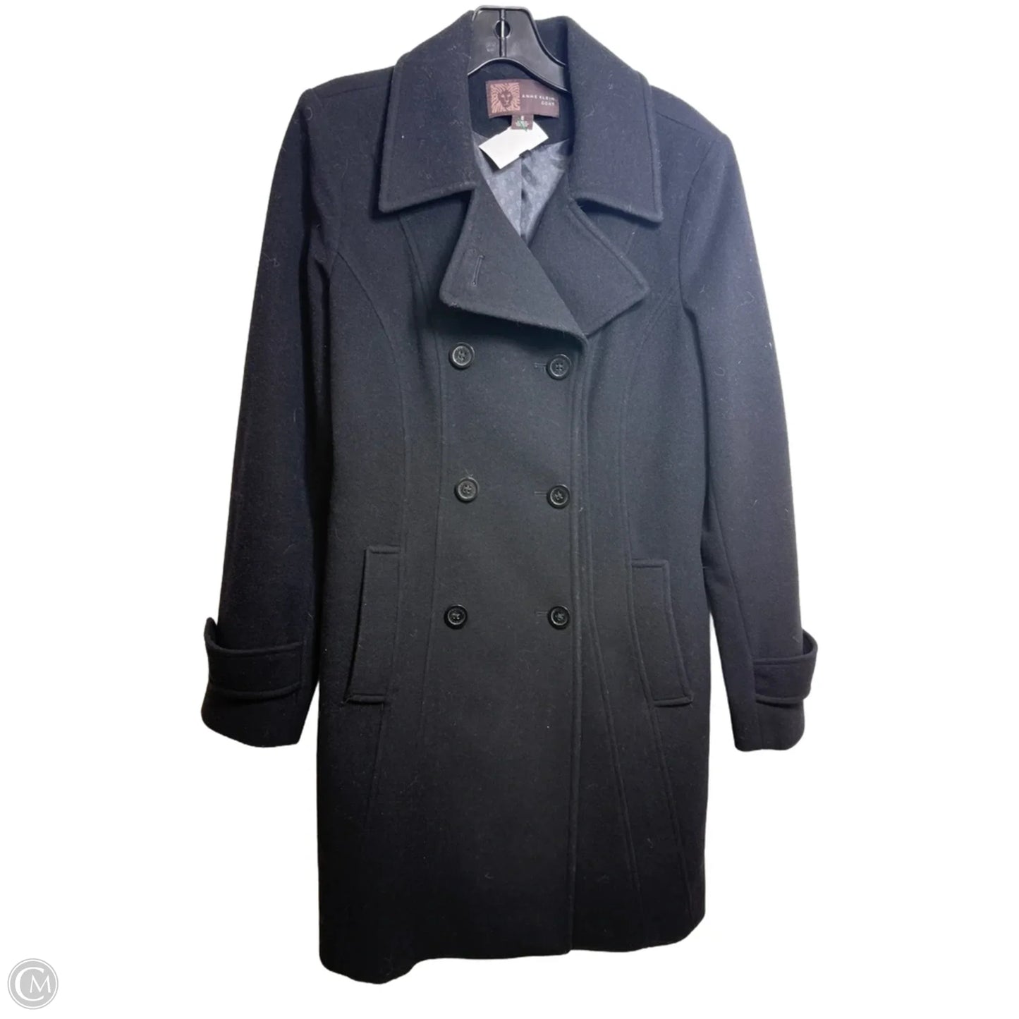 Coat Peacoat By Anne Klein In Black, Size: 8