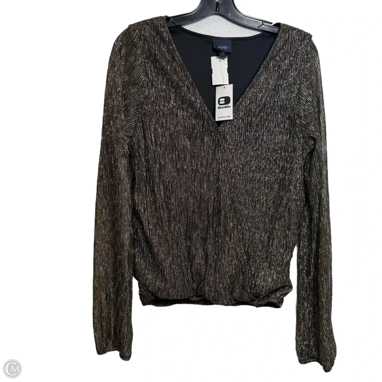 Top Long Sleeve By Daytrip In Gold, Size: M