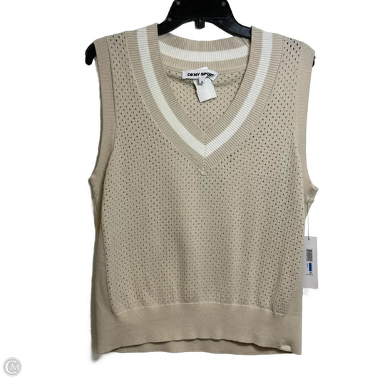 Athletic Tank Top By Dkny In Cream, Size: Xl