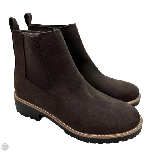 Boots Ankle Heels By Kensie In Brown, Size: 10