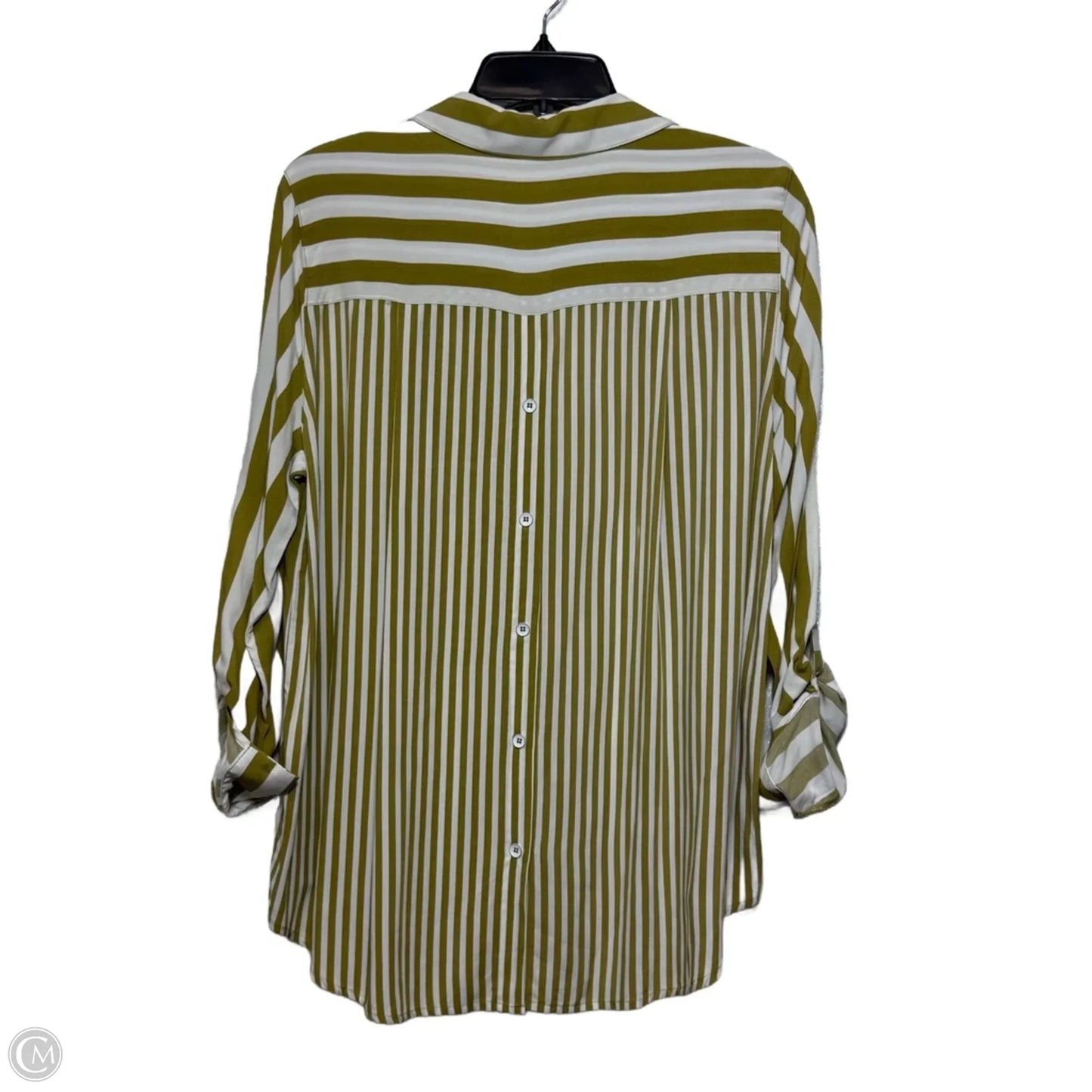 Top Long Sleeve By Jane And Delancey In Striped Pattern, Size: L
