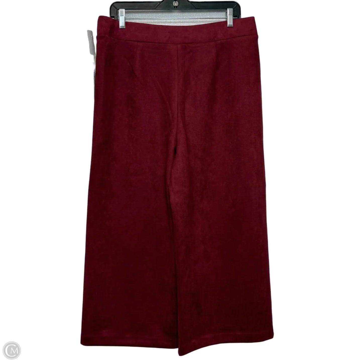 Pants Cropped WIDE LEG By Rafaella In Maroon, Size: 14