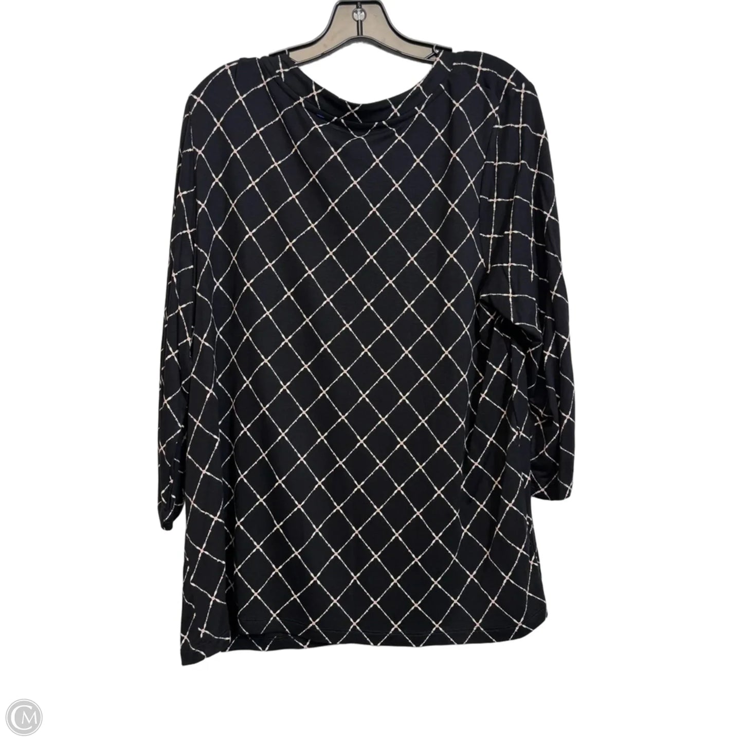 Top 3/4 Sleeve By Croft And Barrow In Black, Size: Xl