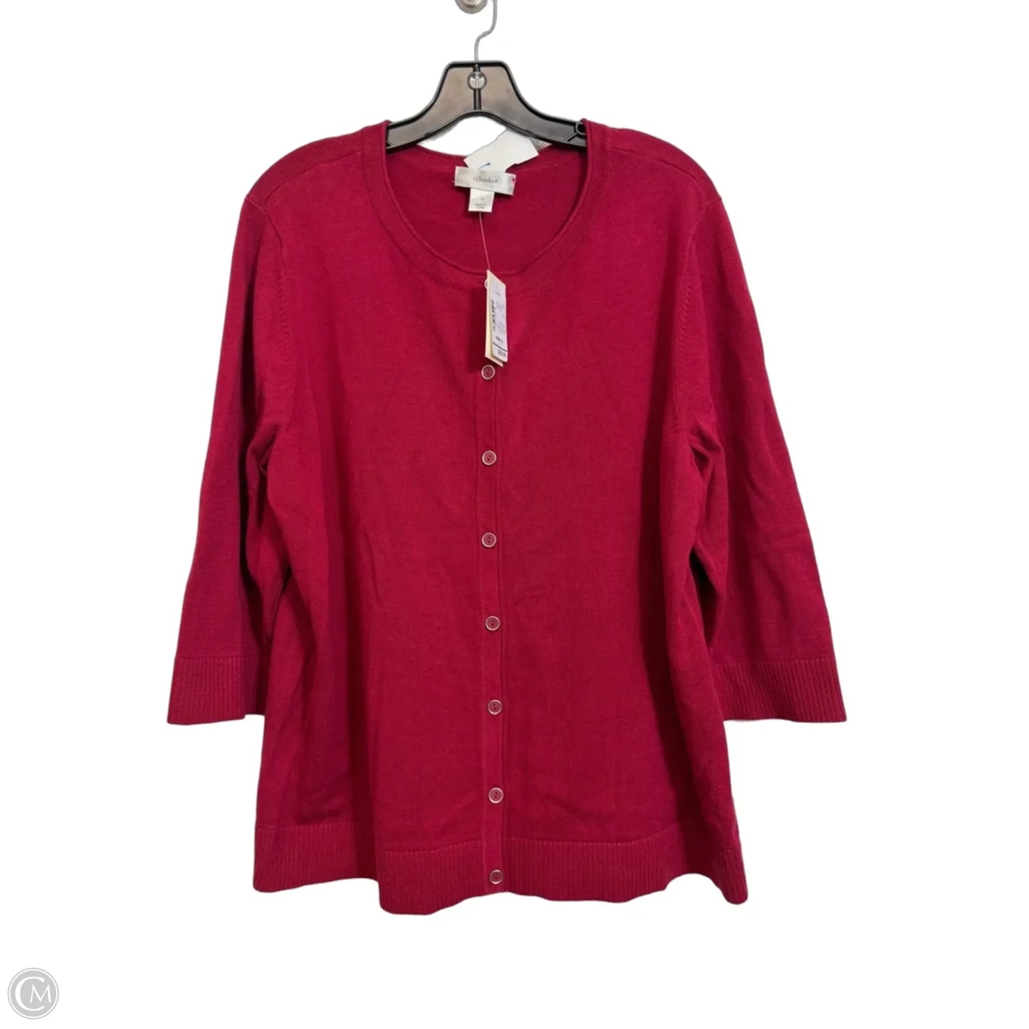Cardigan By Cj Banks In Red, Size: 1x