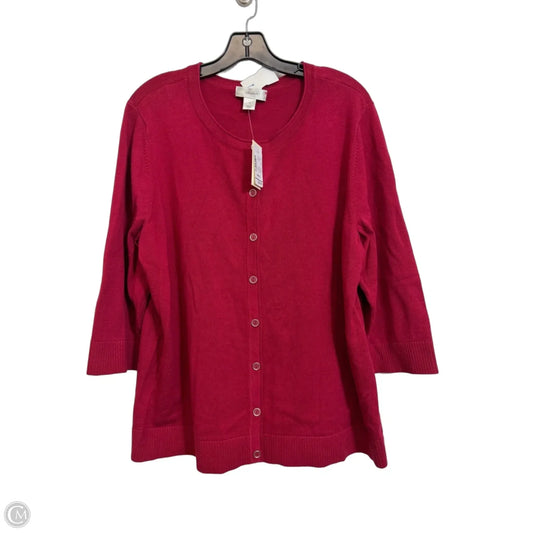 Cardigan By Cj Banks In Red, Size: 1x