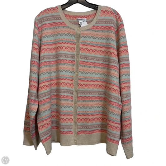 Cardigan By Croft And Barrow In Multi-colored, Size: Xxl