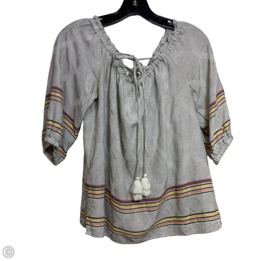 Top Short Sleeve By Loft In Multi-colored, Size: M