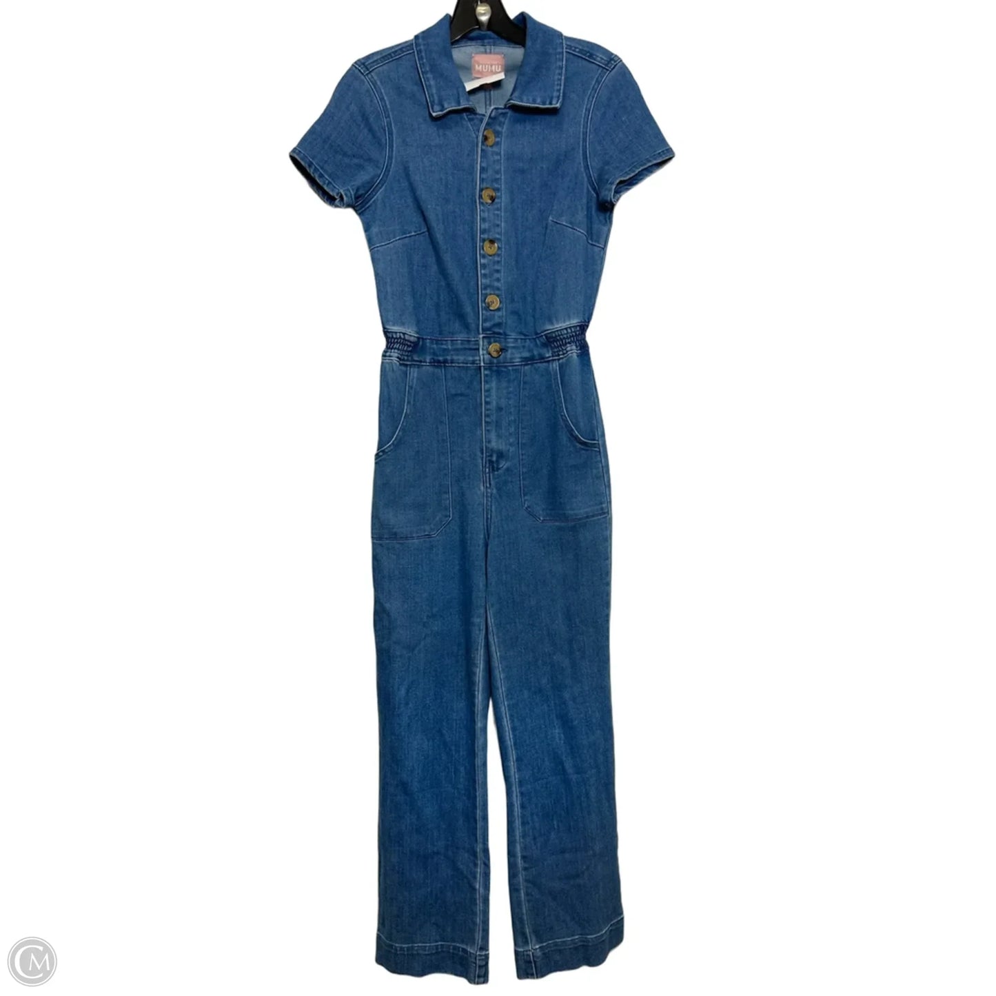Jumpsuit By Mumu In Blue Denim, Size: Xs