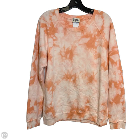 Sweatshirt Crewneck By Mumu In Peach, Size: Xs