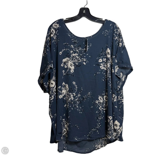 Top Short Sleeve By Maurices In Floral Print, Size: 3x
